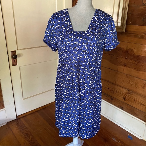 Blue Dress - Floral - Retro - Picture 3 of 6